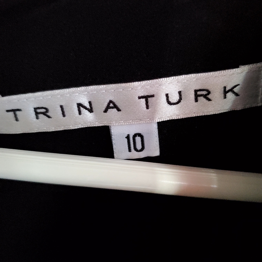 Trina Turk Black Midi Dress with Colorful Floral Design - Picture 3 of 8